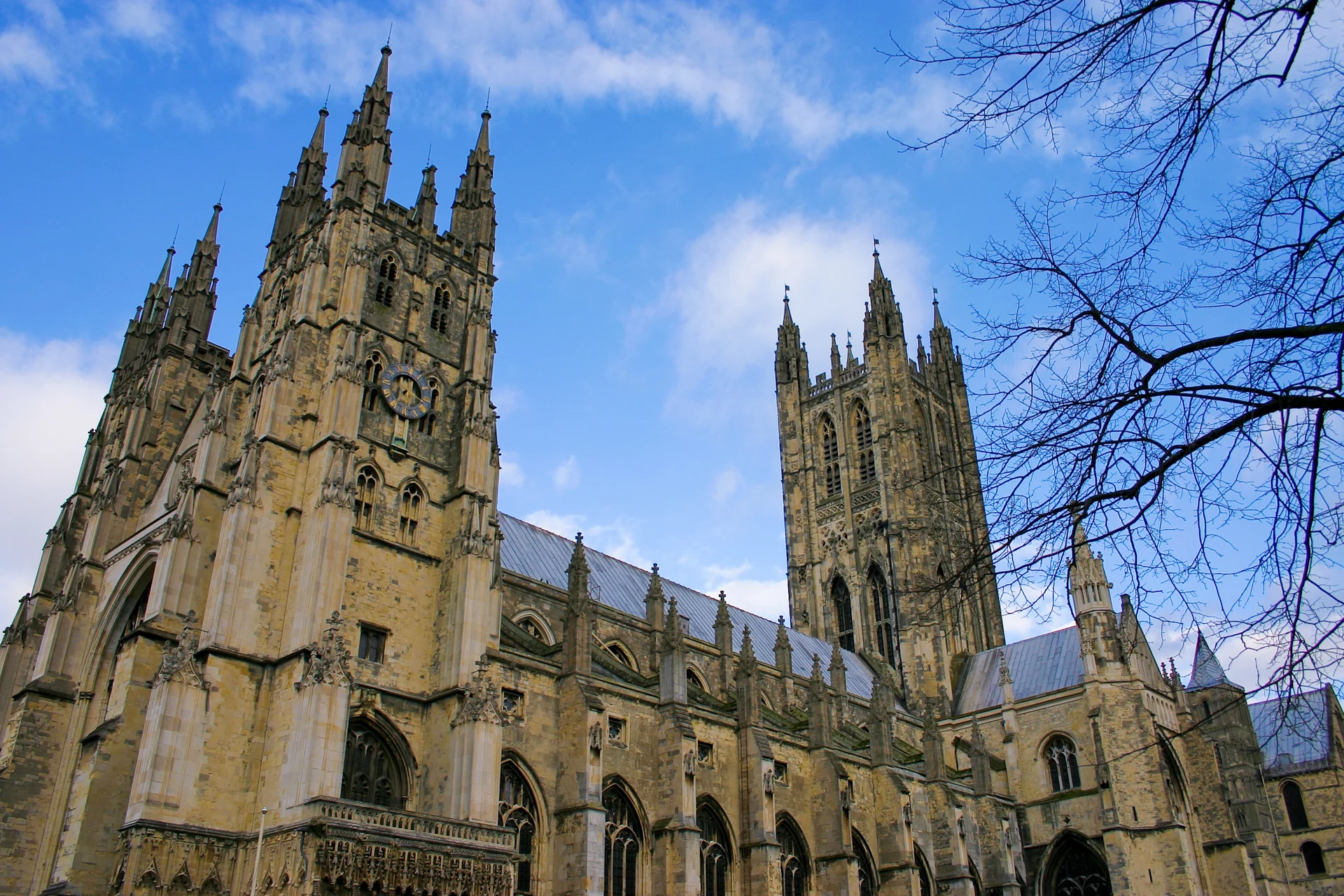 Canterbury Cathedral and blue skies