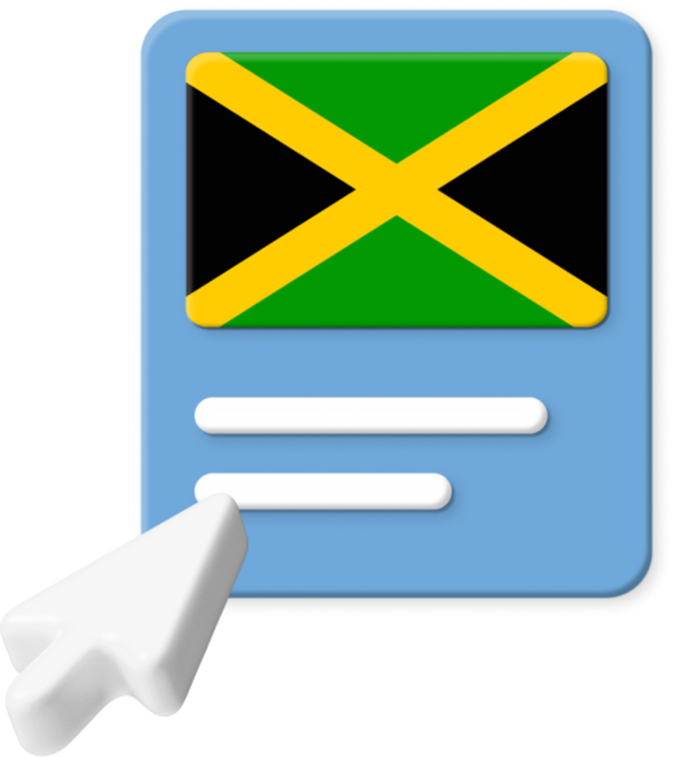 mouse on Jamaica flag graphic