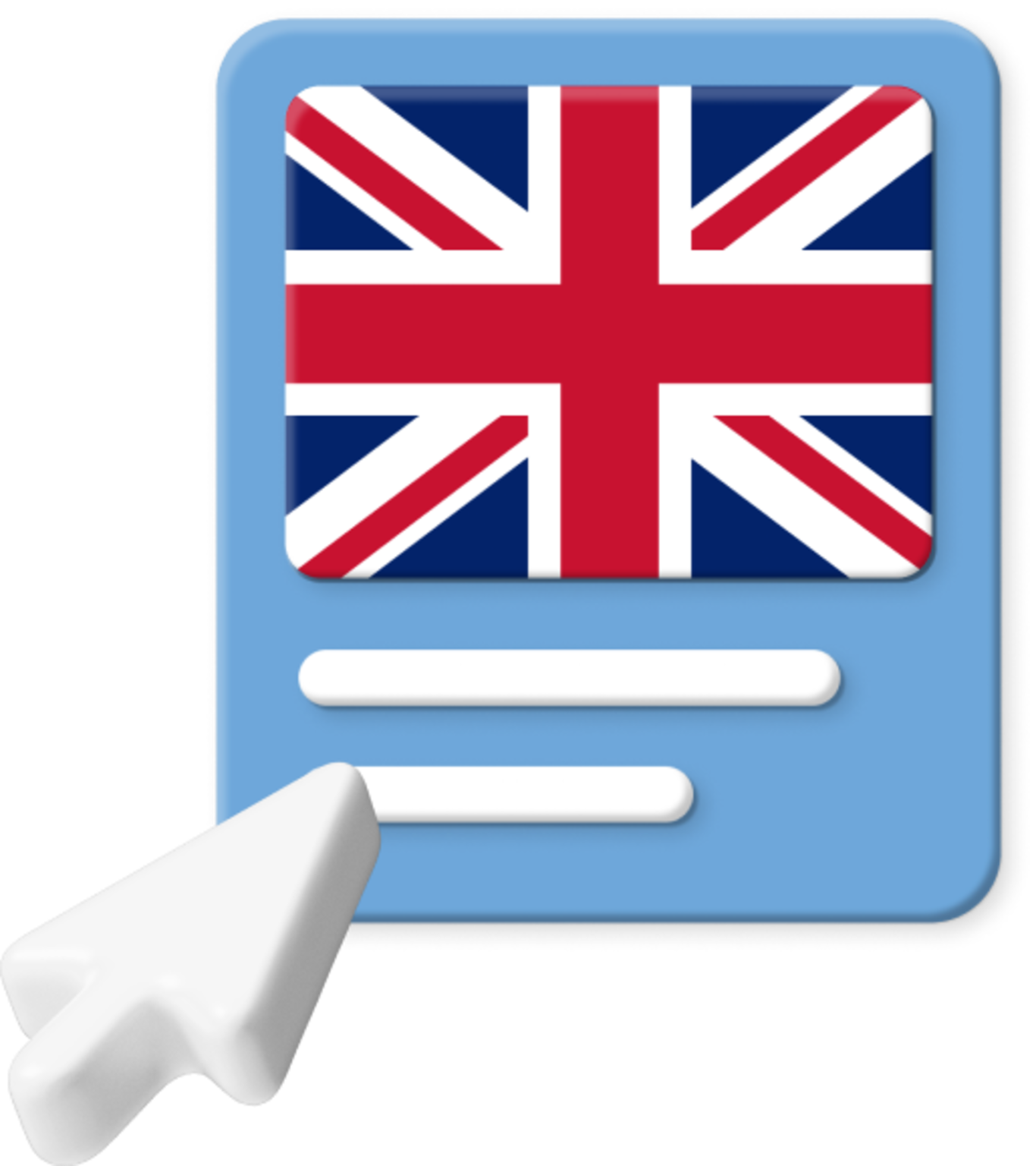 United Kingdom flag with cursor icon