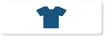 Blue animated t-shirt on white rectangle