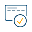 Credit card graphic with tick
