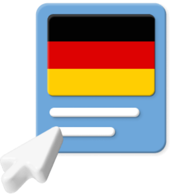 German flag with pointer