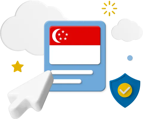 Singapore Flag and Icons
