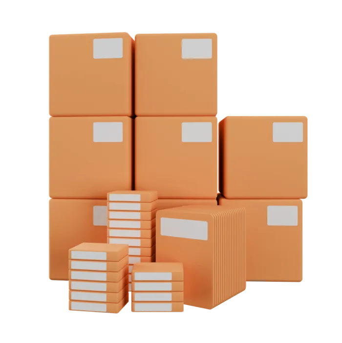 Multiple parcels stacked graphic