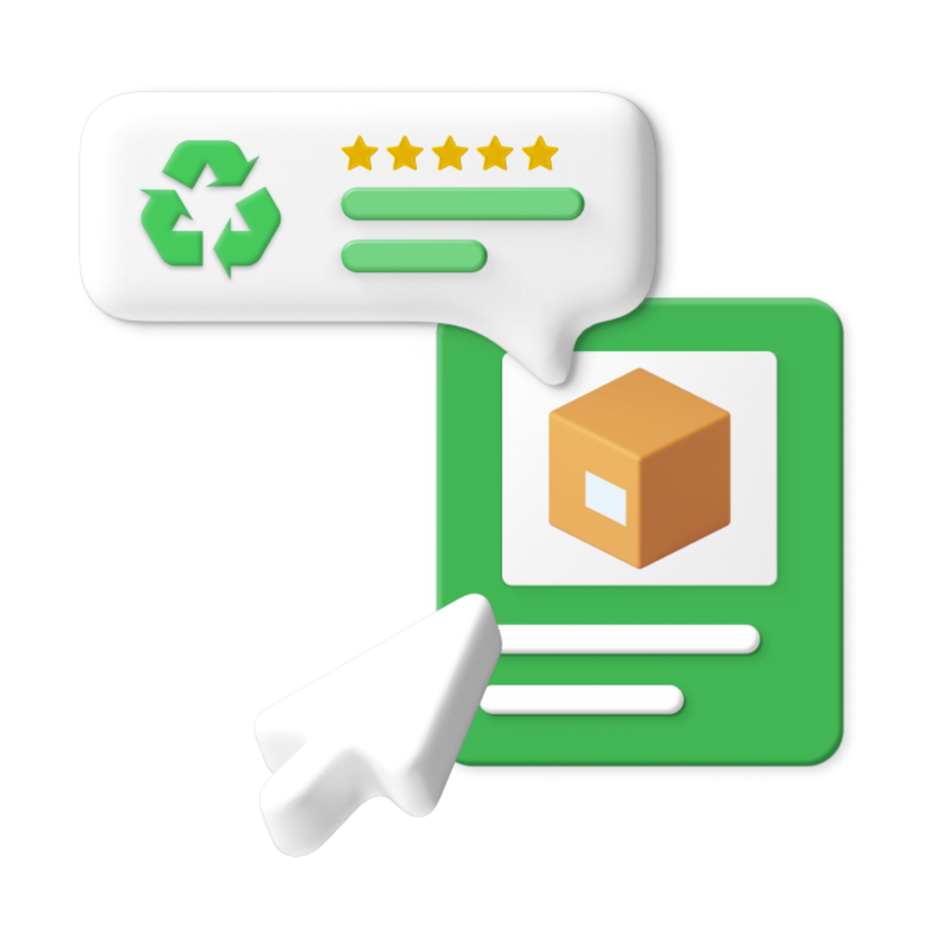 Green shipping parcel graphic