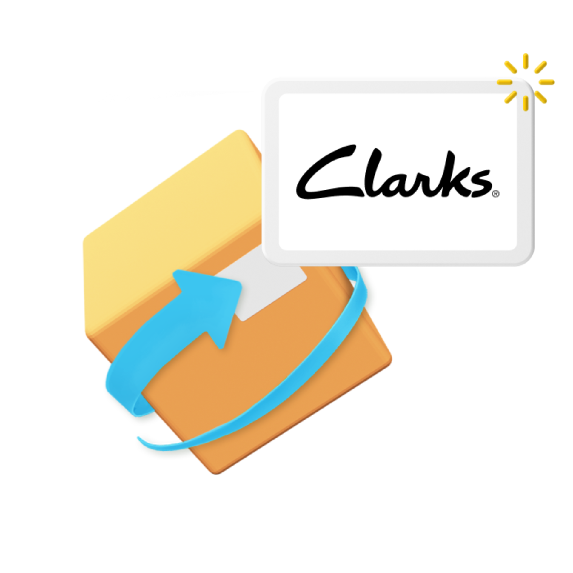 Clarks return logo
