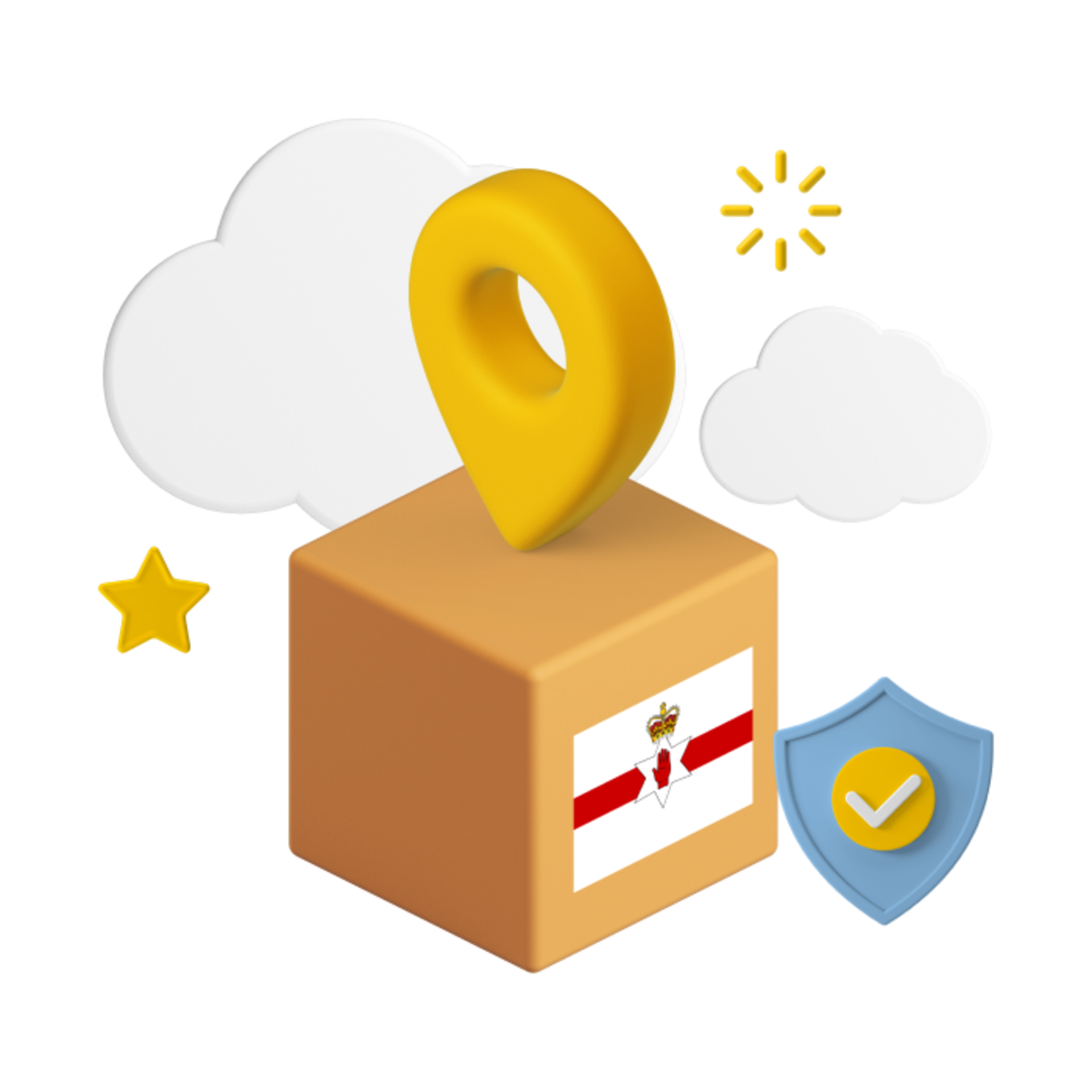 northern ireland parcel graphic