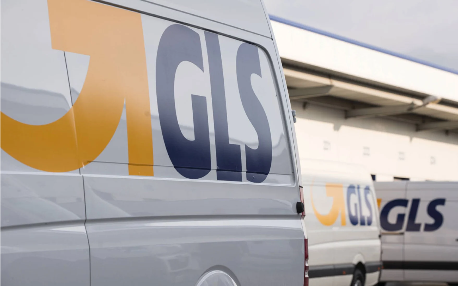 Closeup of GLS Courier van