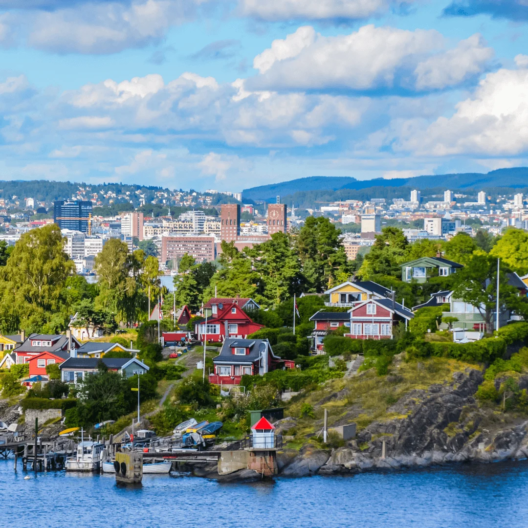 Norwegian city skyline