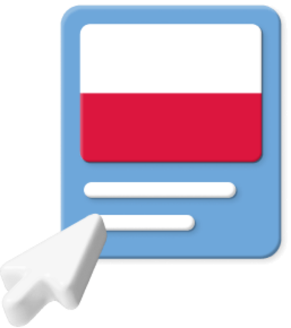 Polish flag with pointer