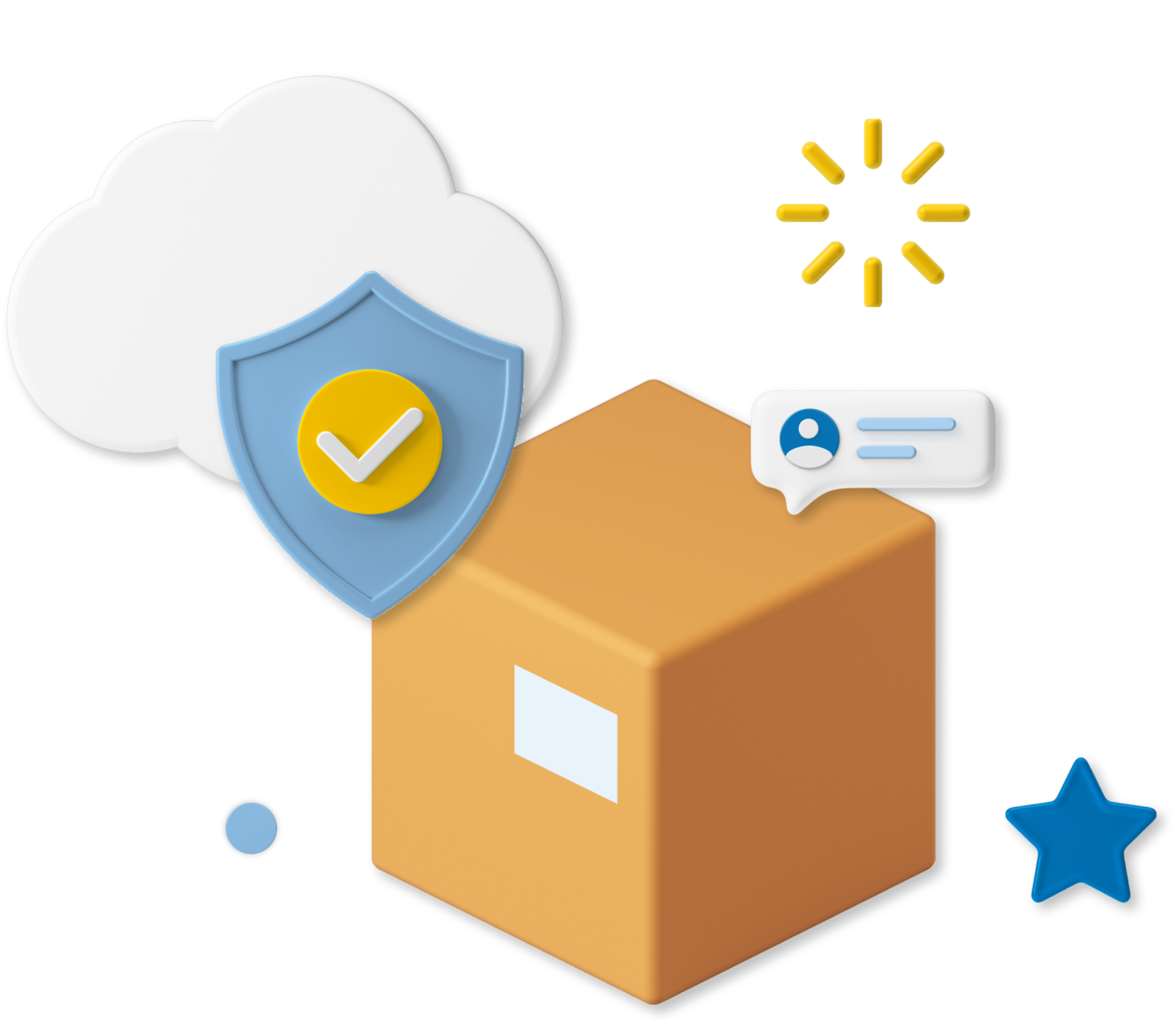 Box with shield icon