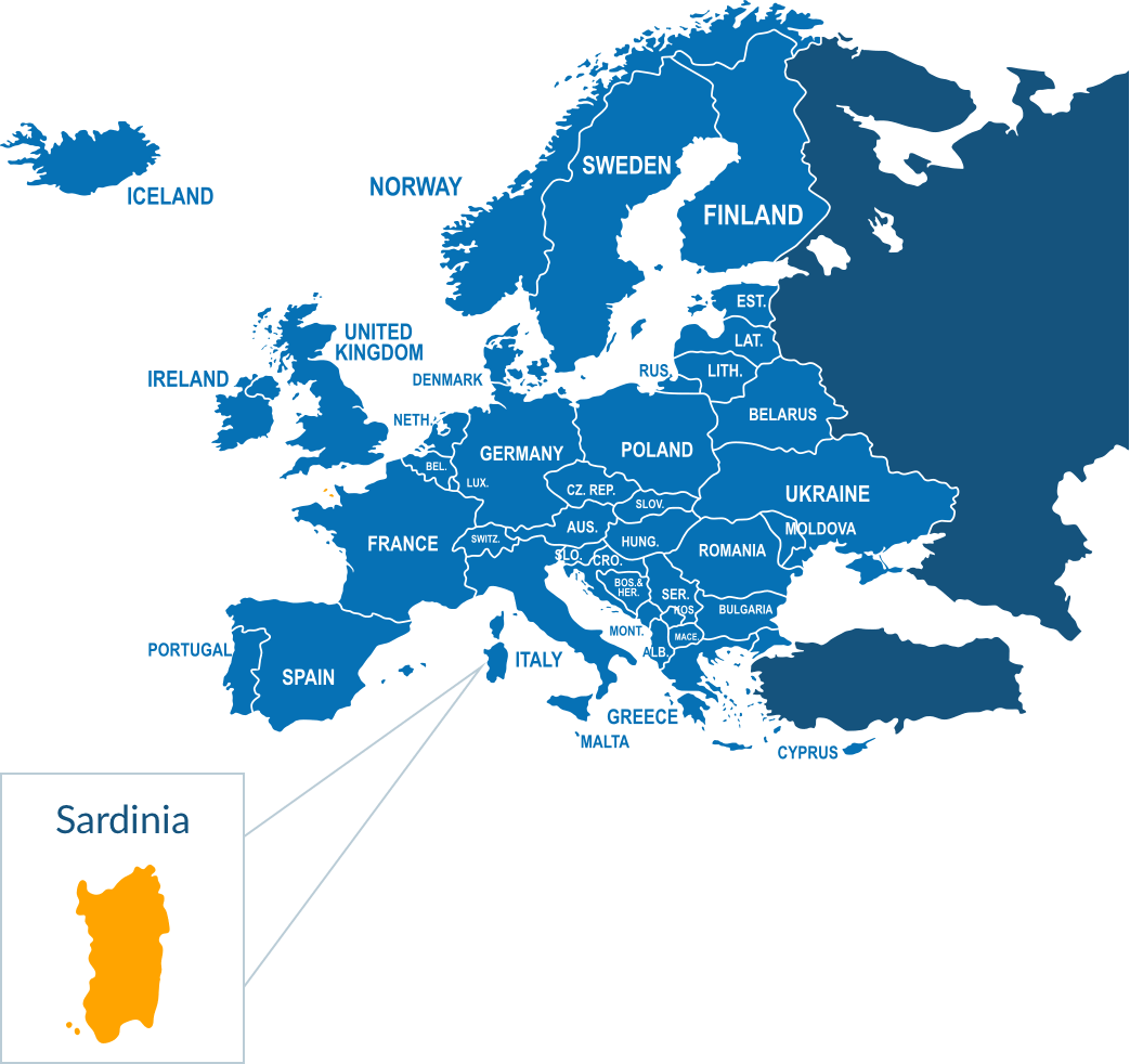 Parcel delivery to Sardinia