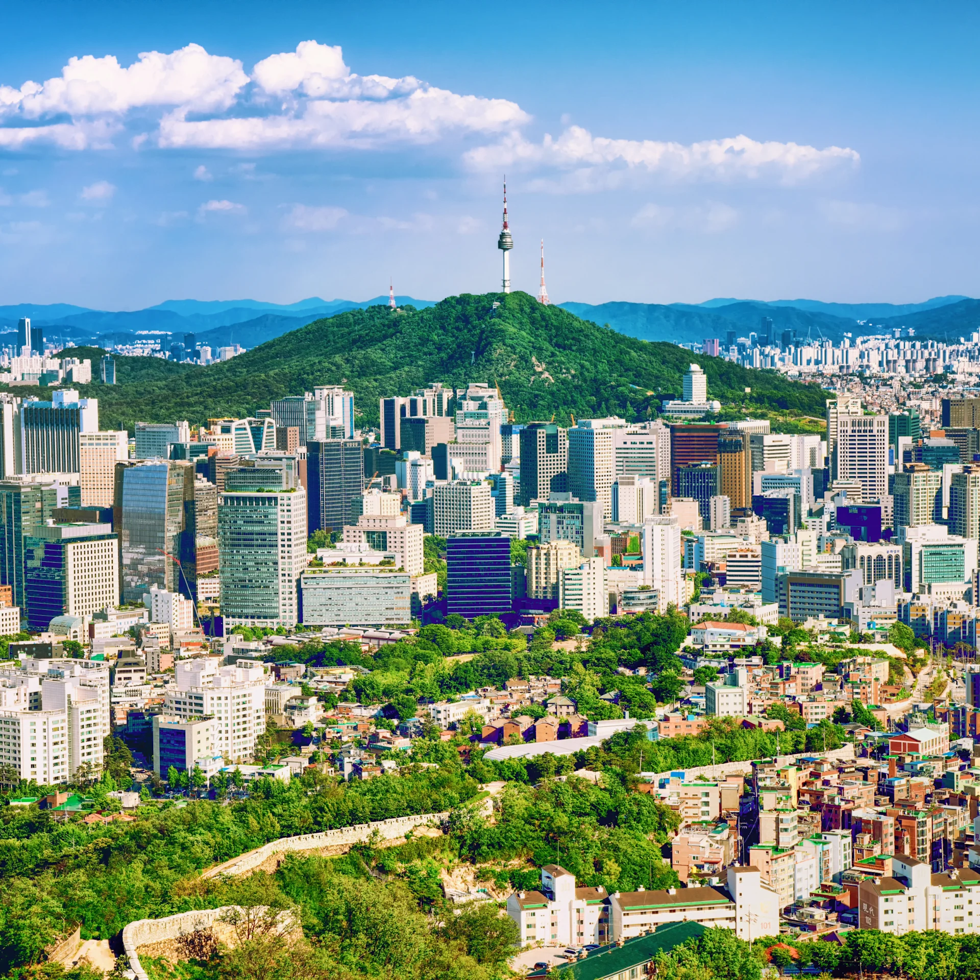 Overview image of city in South Korea