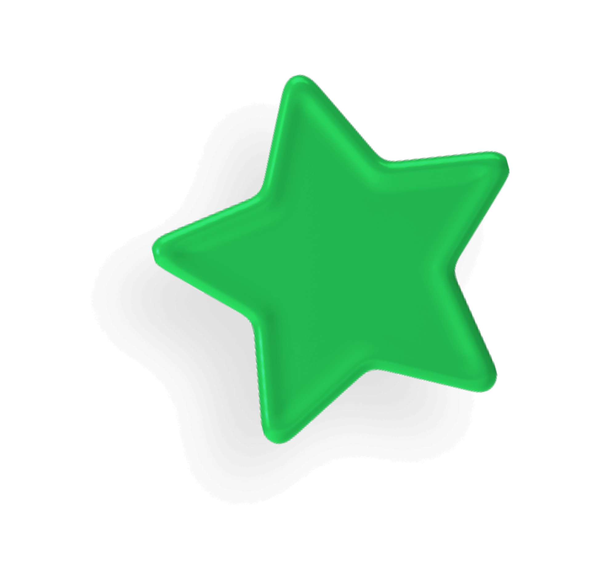 Green animated star