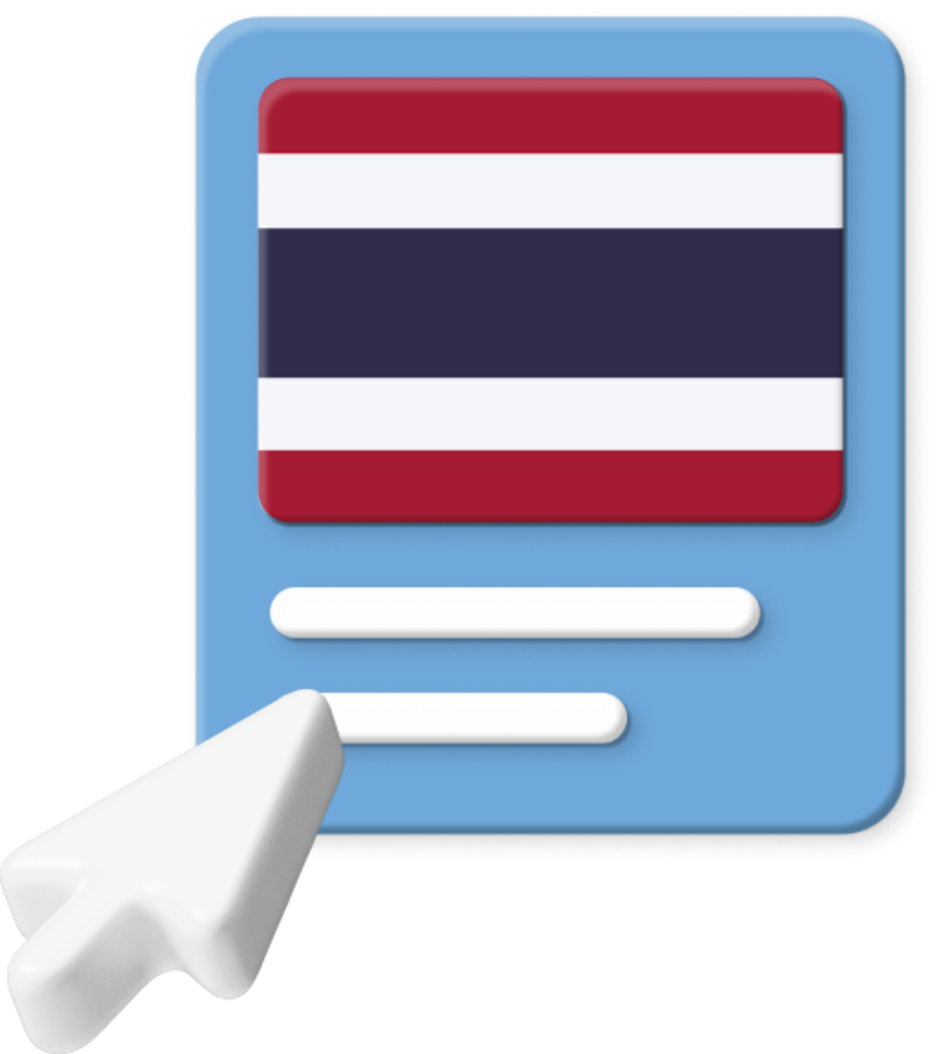 Thailand Flag with cursor icon