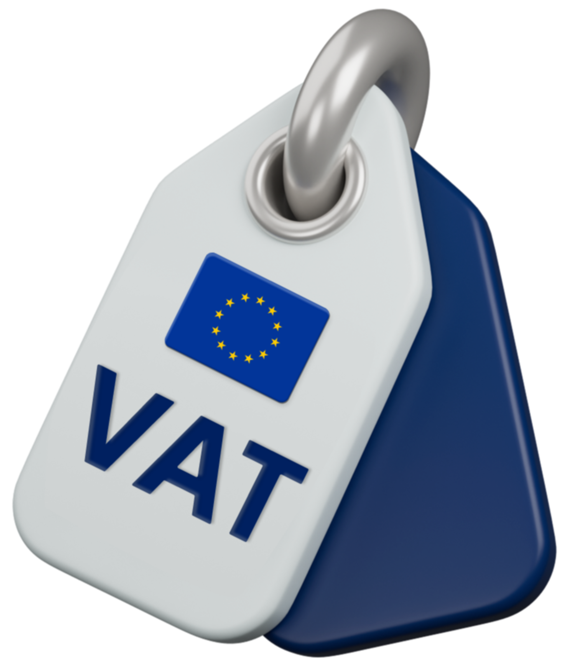 Key chain with EU flag and VAT labelled
